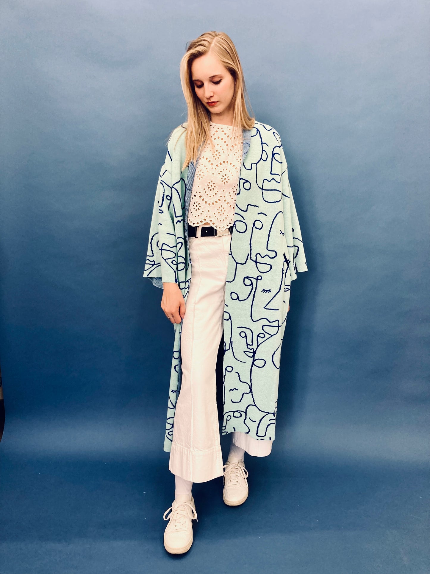 Faces Kimono Coat