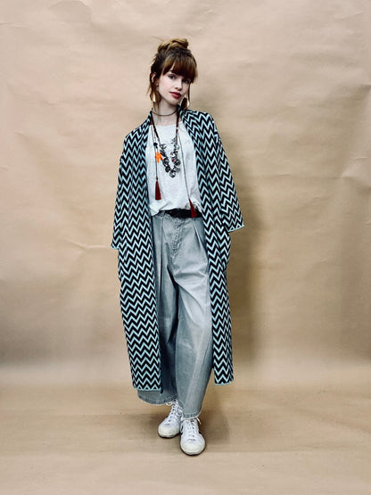 Zigzag Kimono Coat