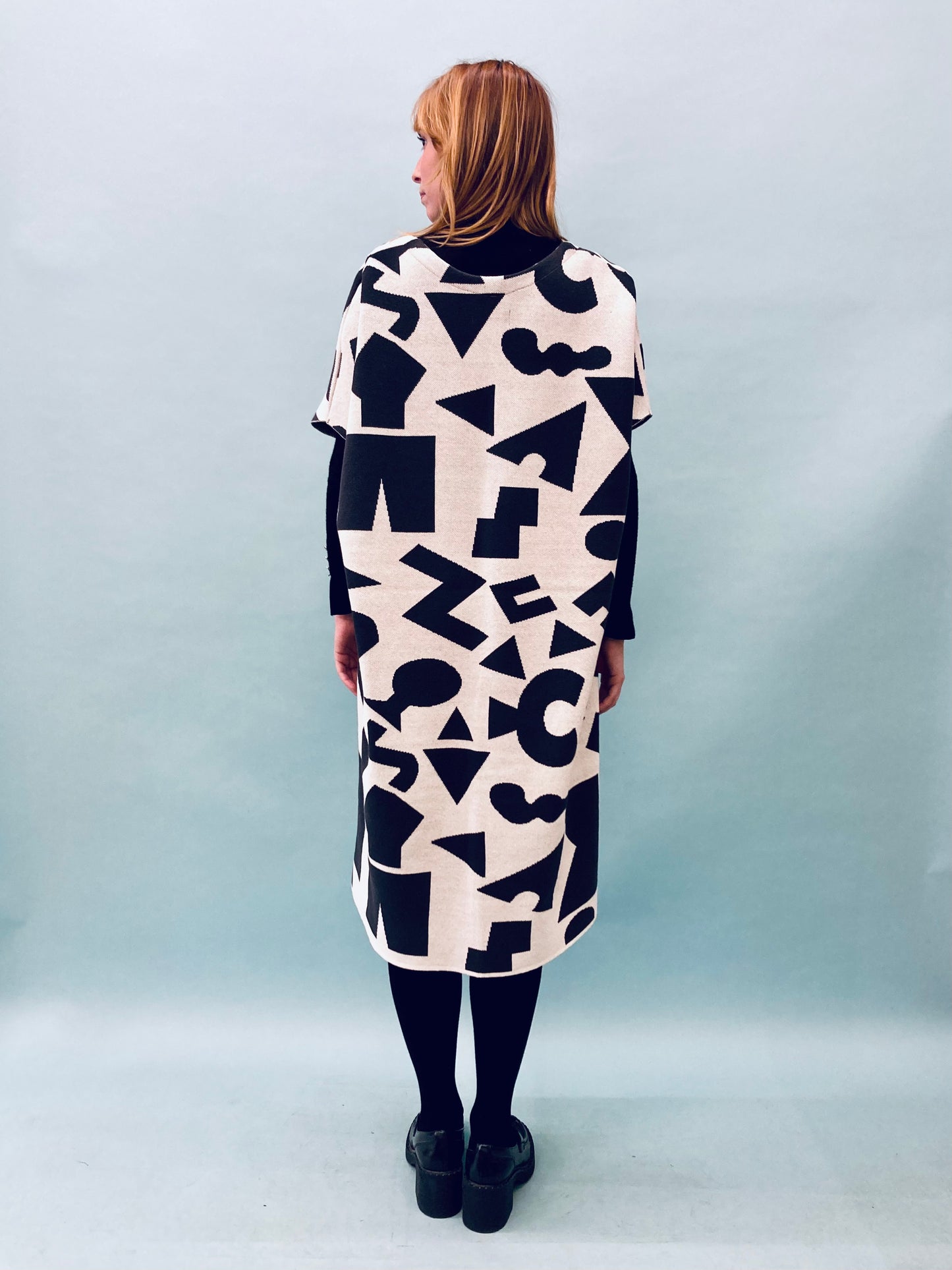 Geo Poncho Dress