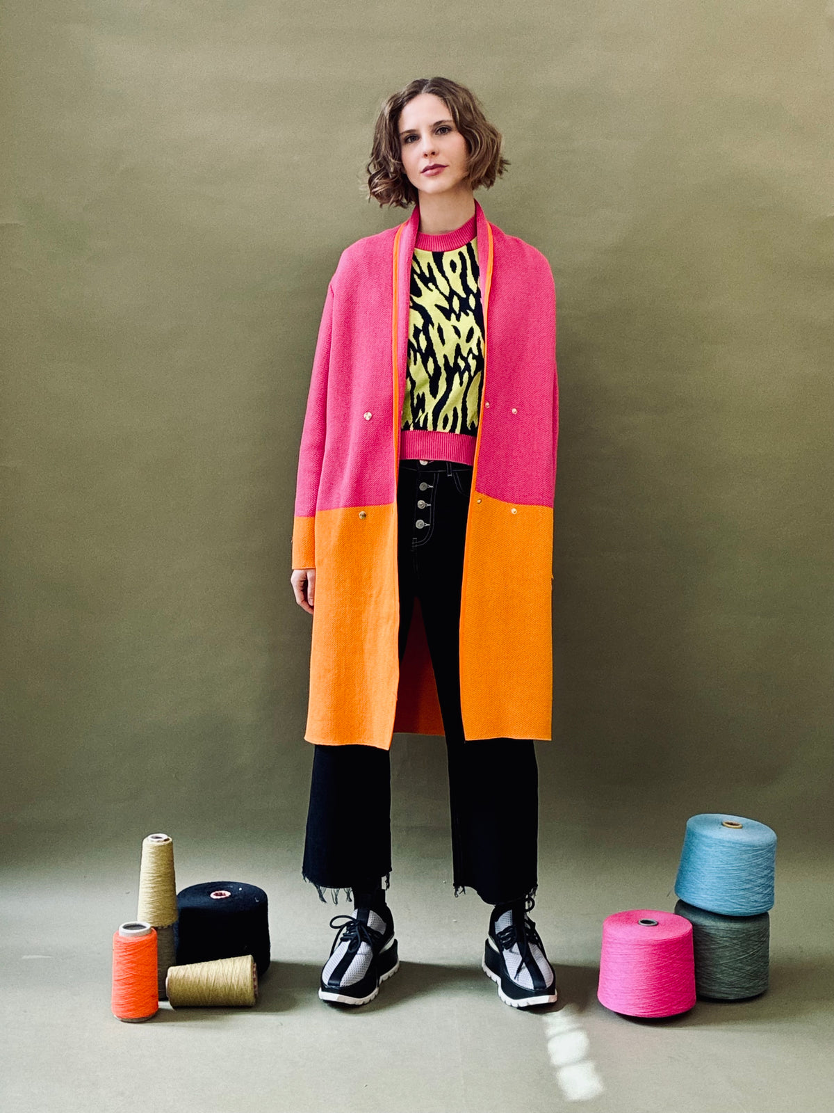 Colour Block Coat