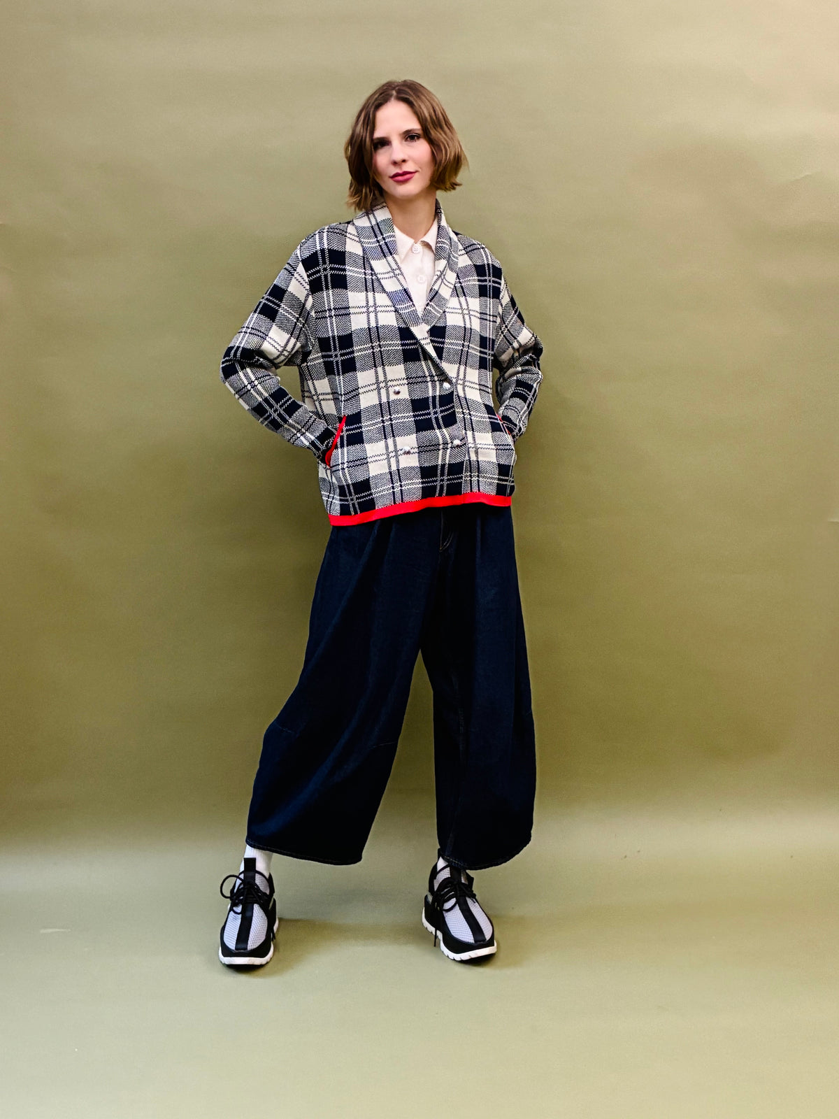 Checkered Short Coat