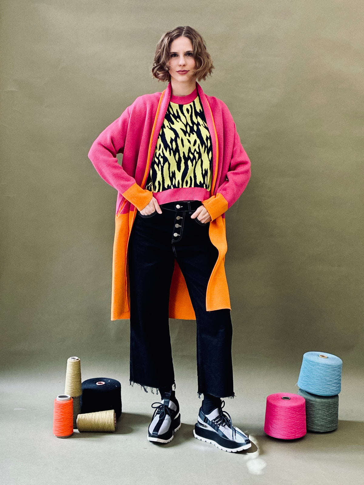 Colour Block Coat