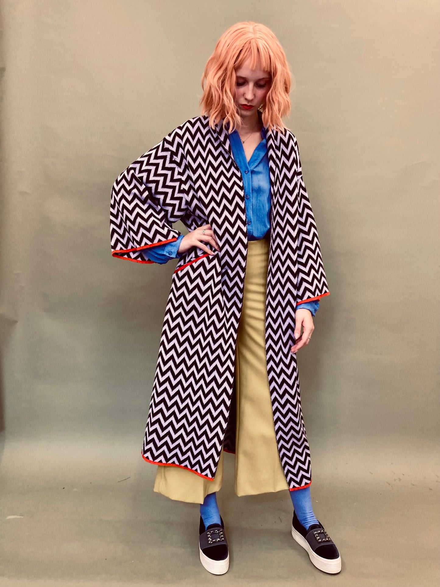 Zigzag Kimono Coat