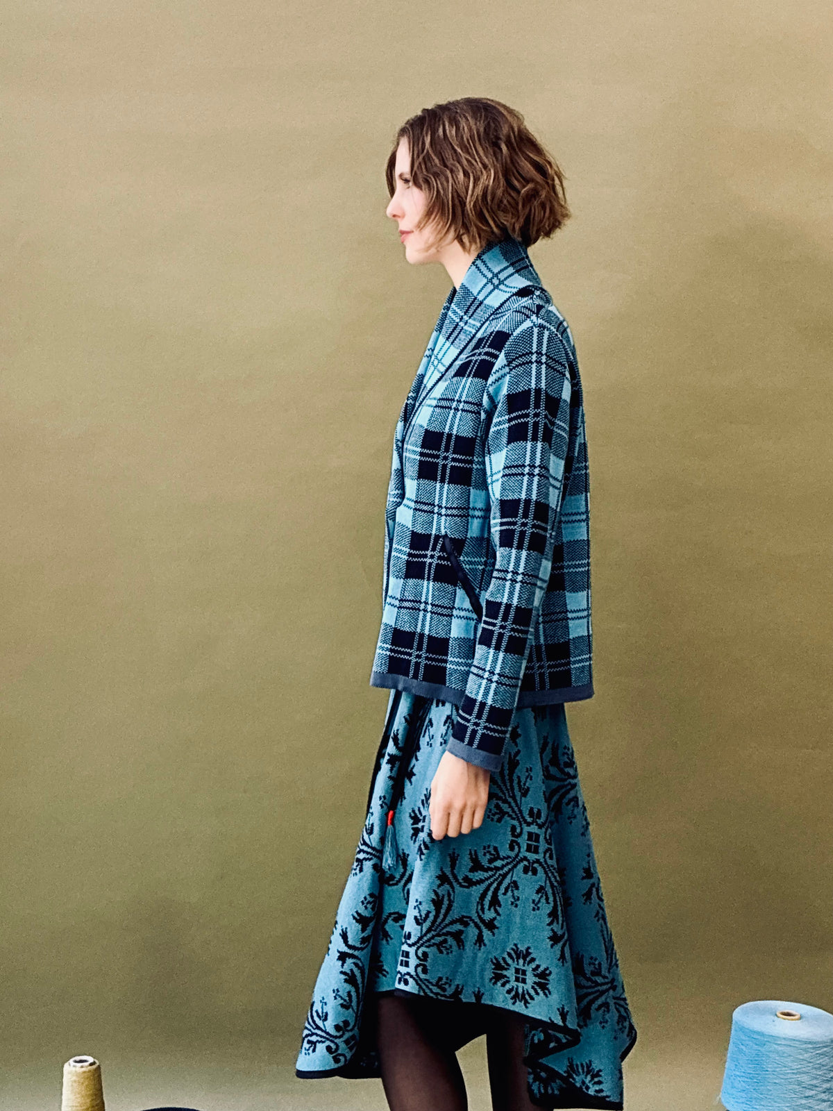 Checkered Short Coat