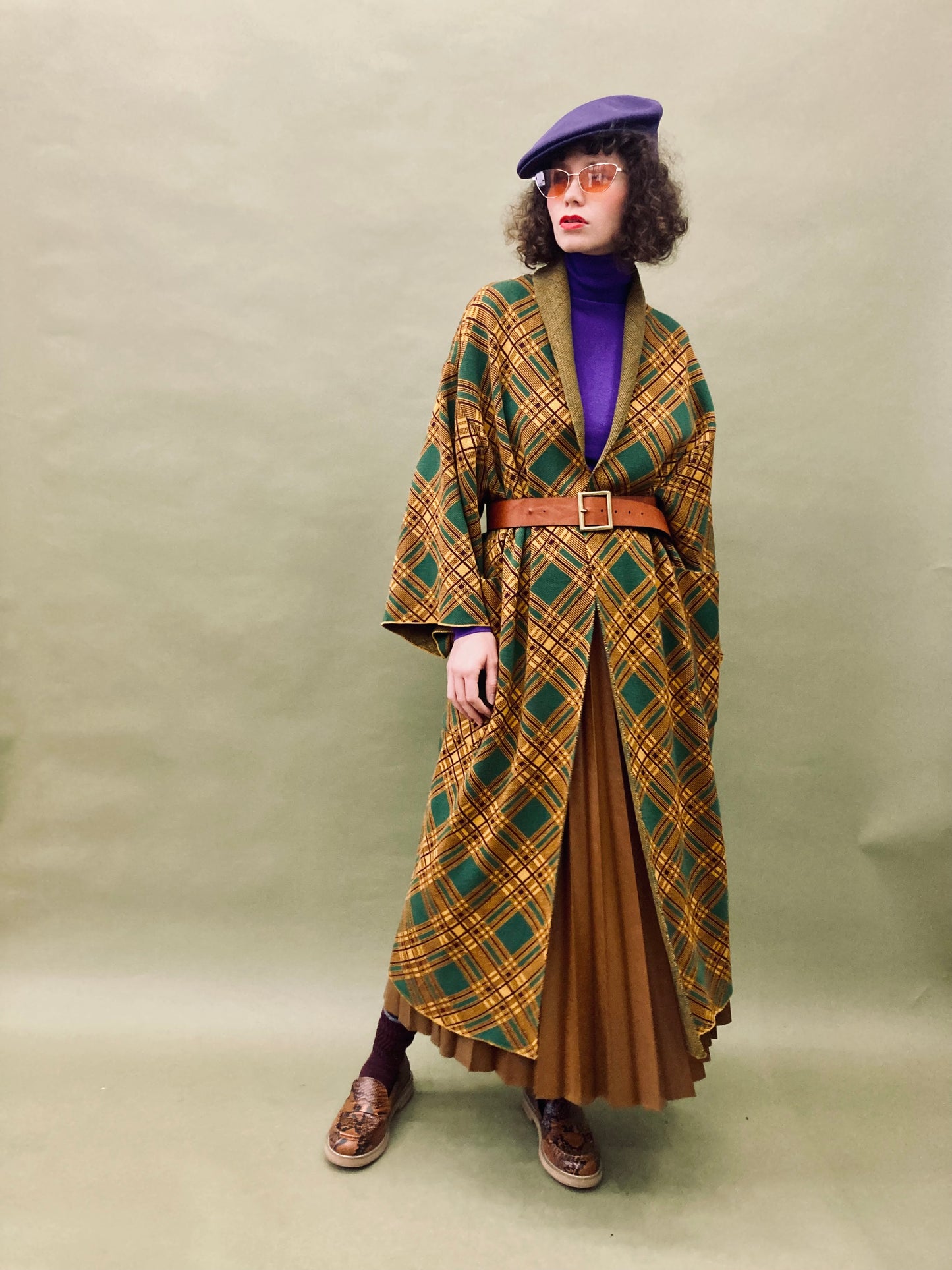 Tartan Kimono Coat