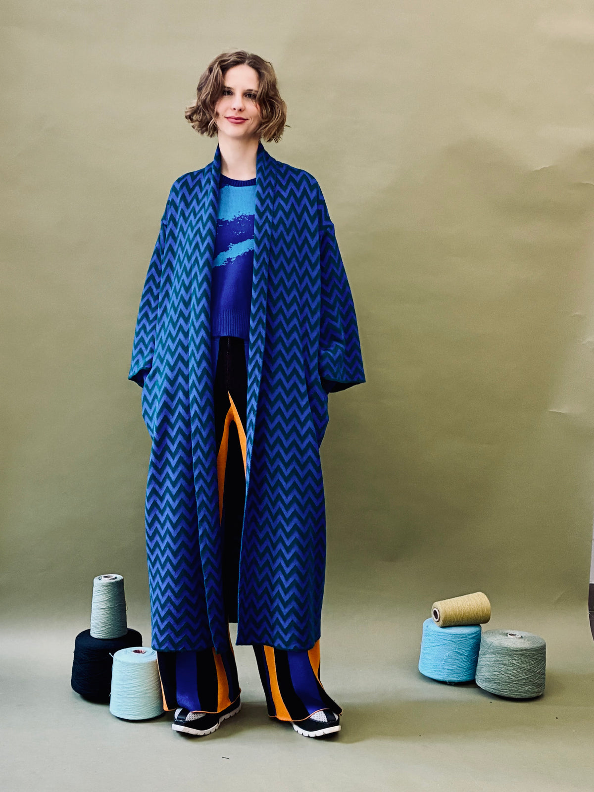 Zigzag Kimono Coat