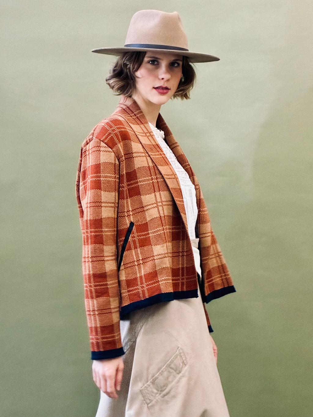 Checkered Short Coat