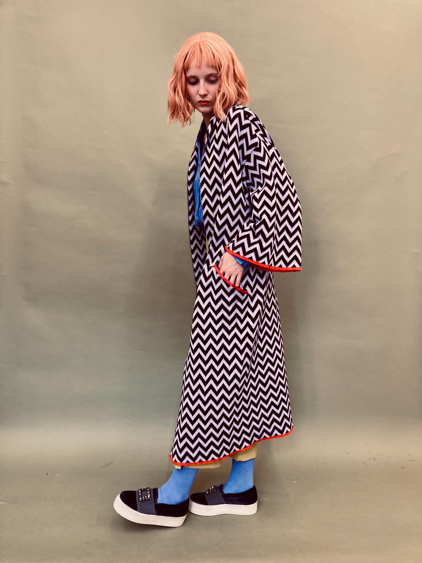Zigzag Kimono Coat