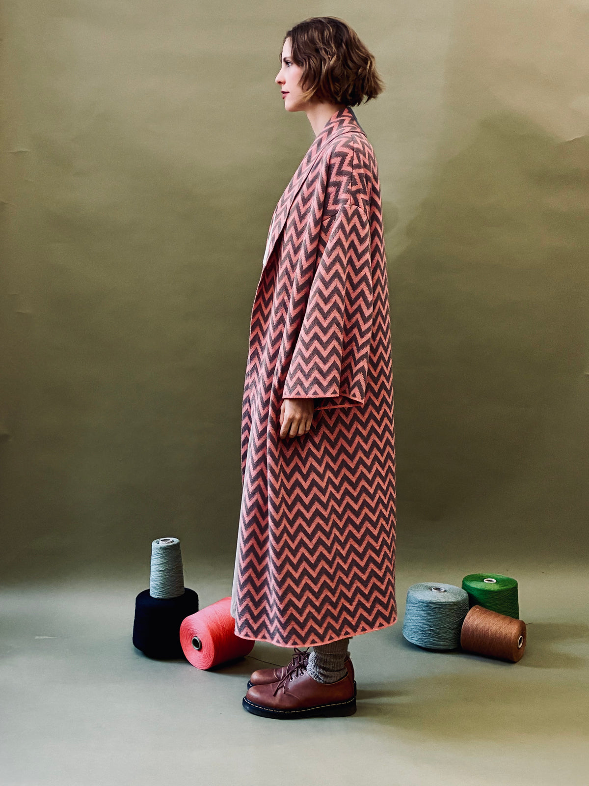 Zigzag Kimono Coat