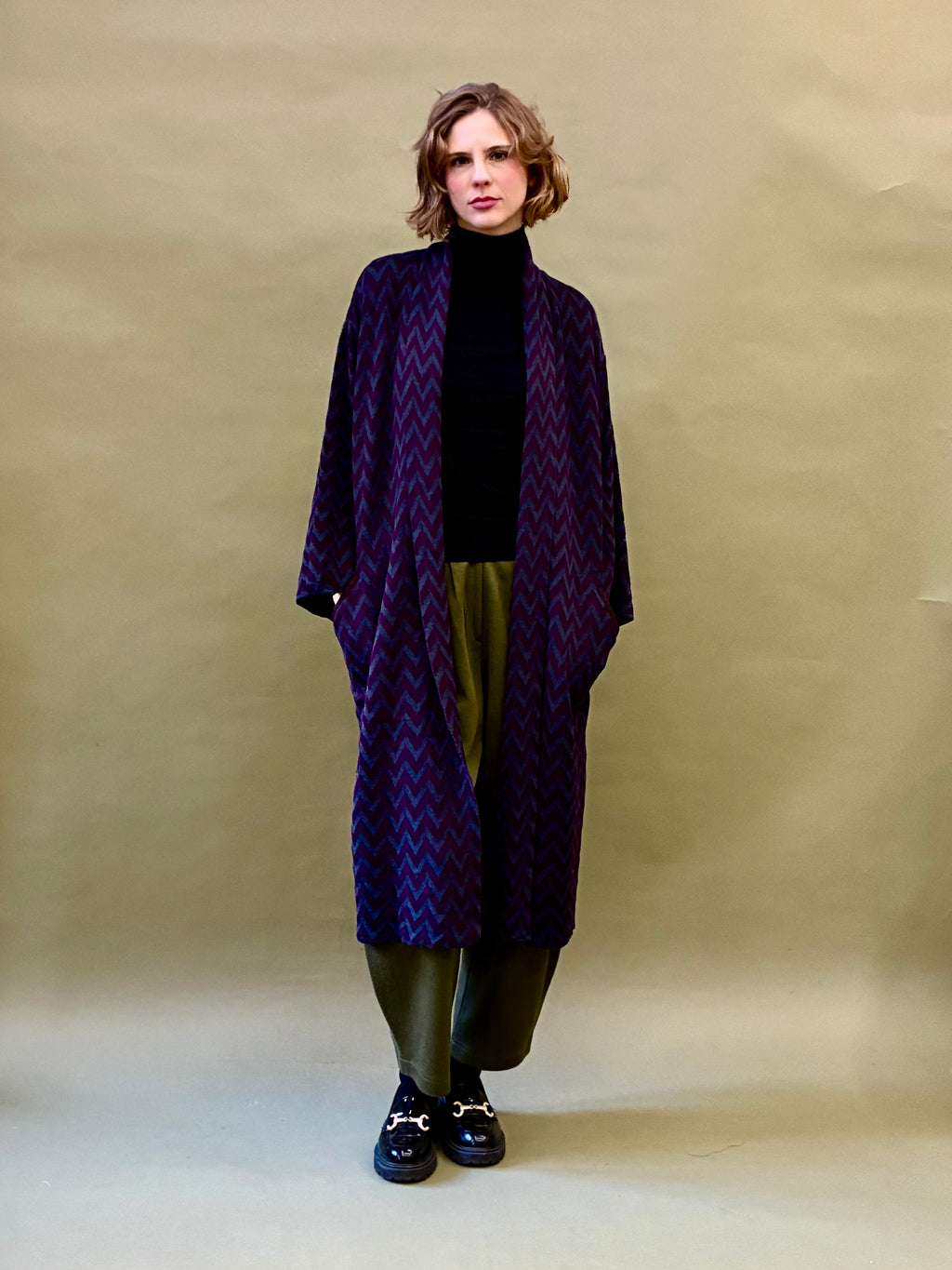 Zigzag Kimono Coat