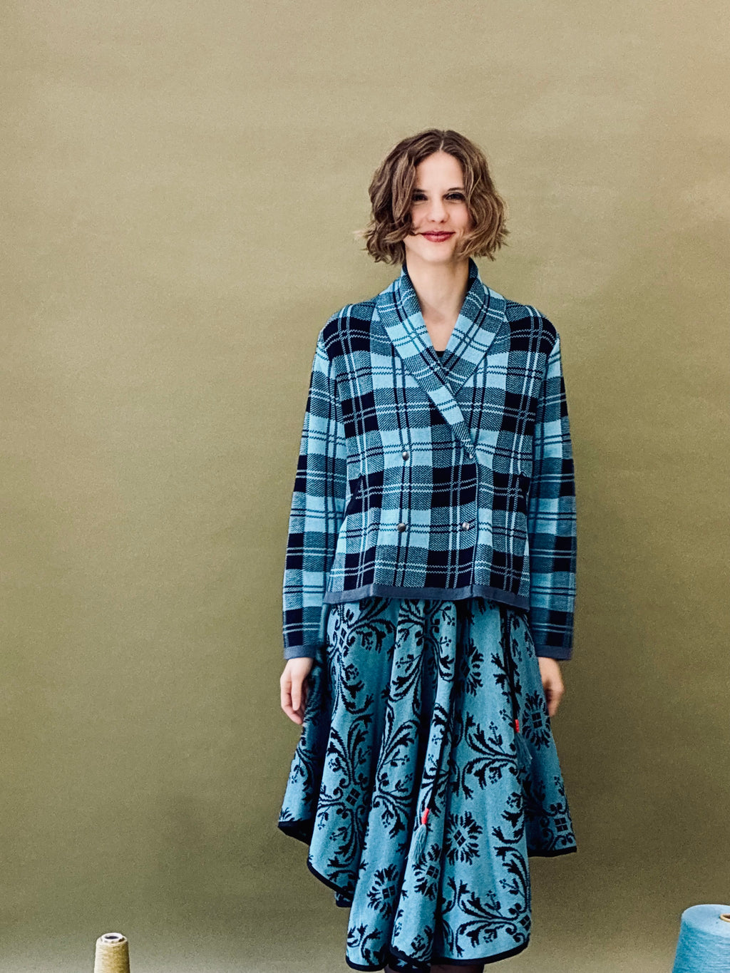 Checkered Short Coat