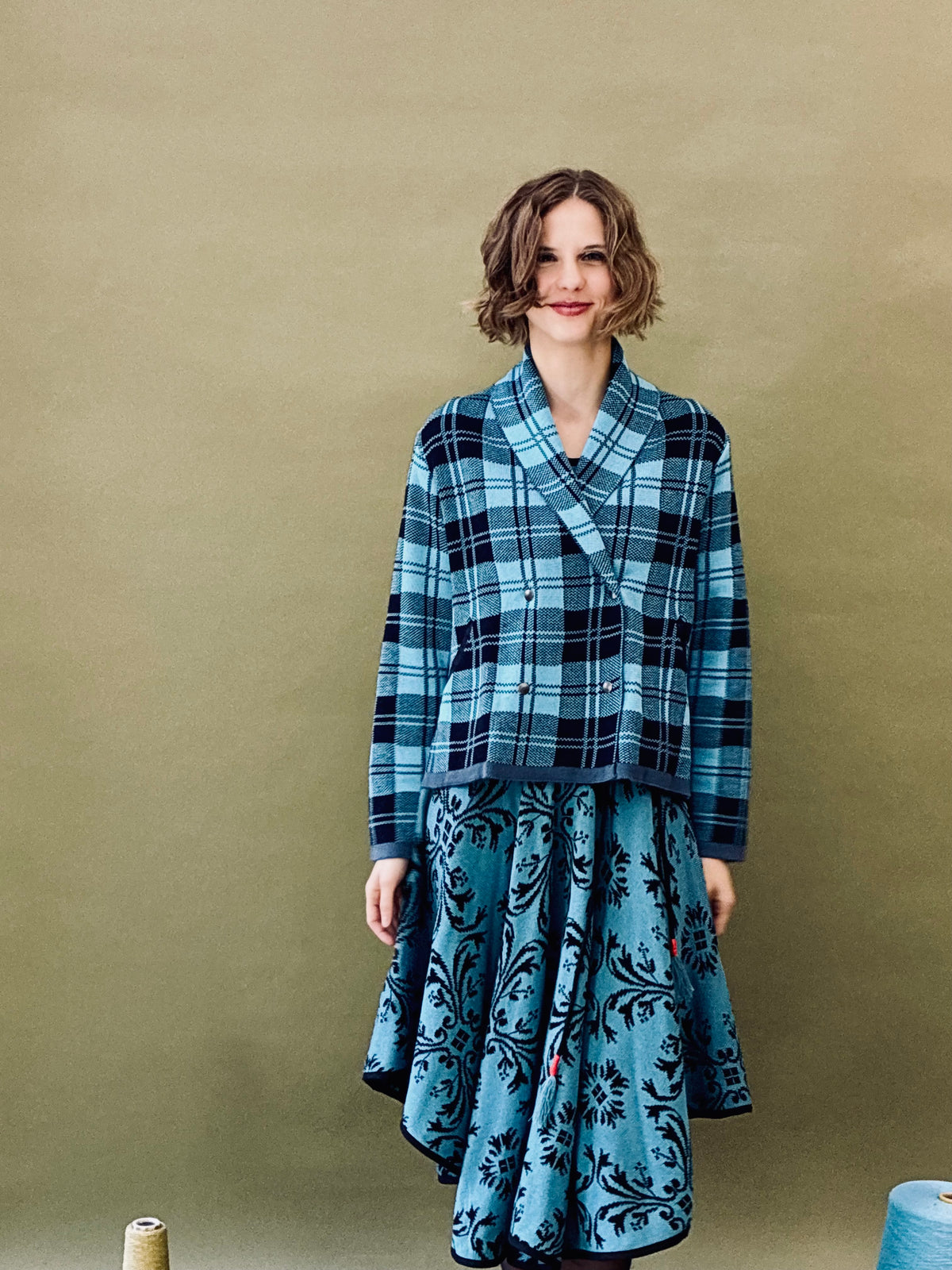 Checkered Short Coat