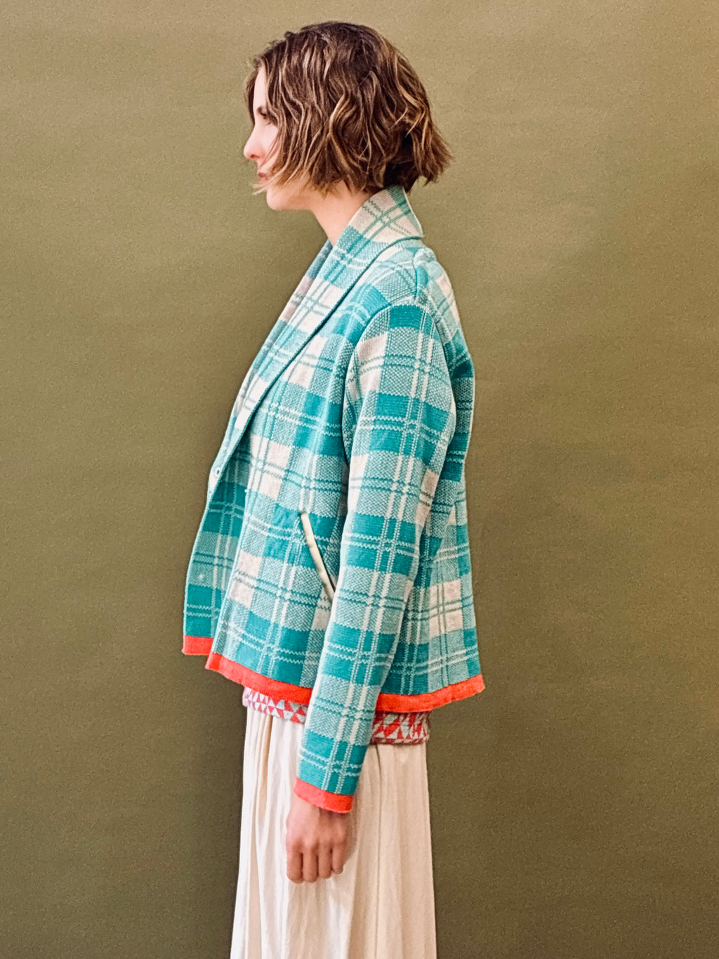 Checkered Short Coat