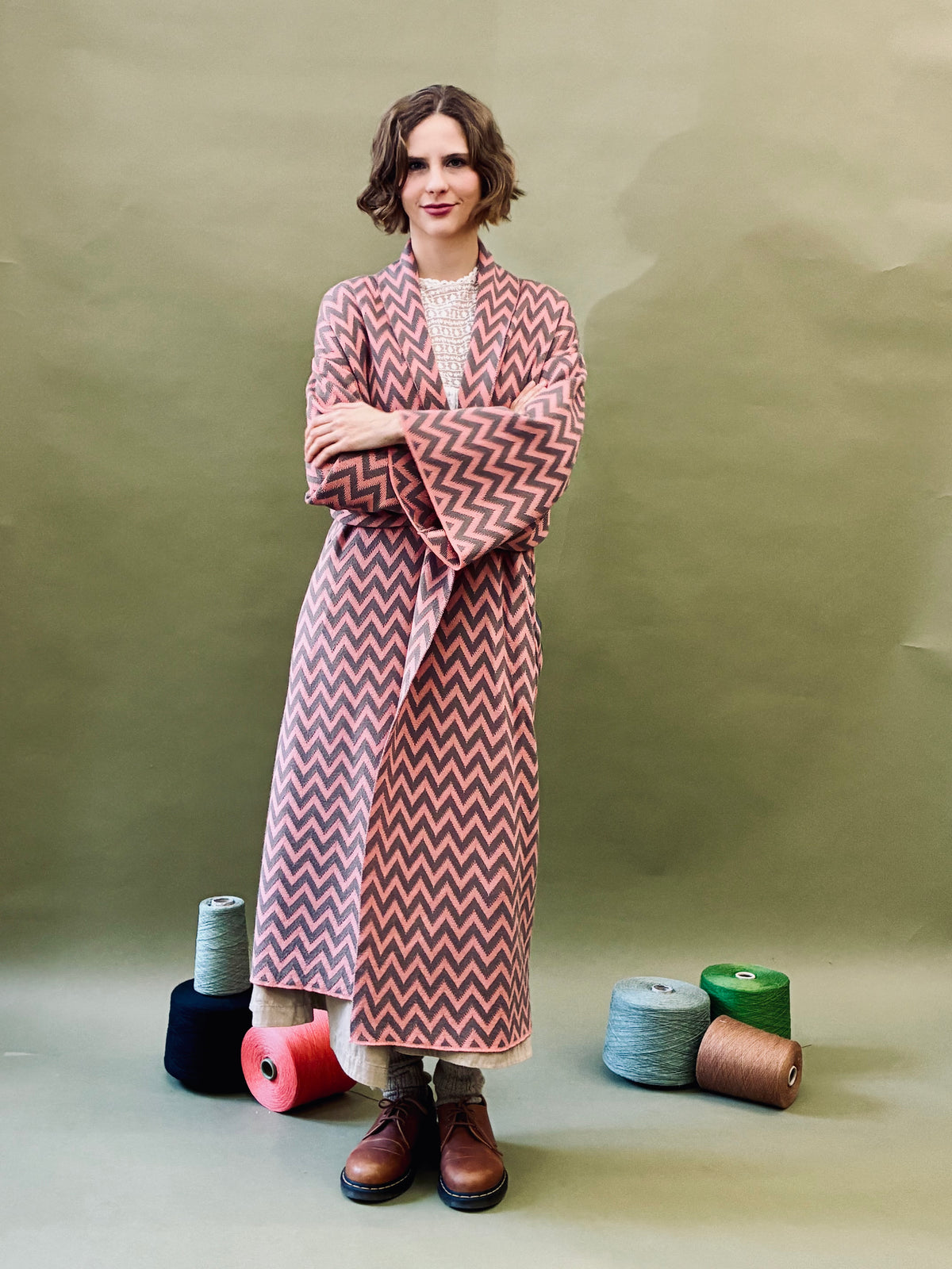 Zigzag Kimono Coat