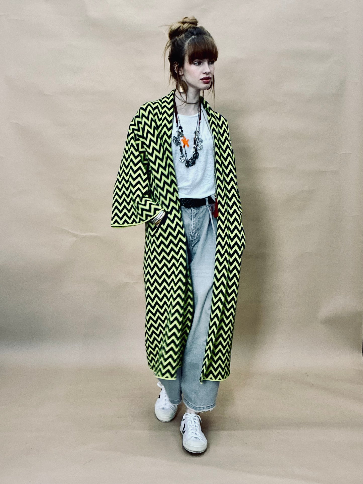 Zigzag Kimono Coat