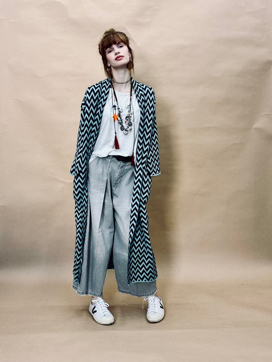 Zigzag Kimono Coat