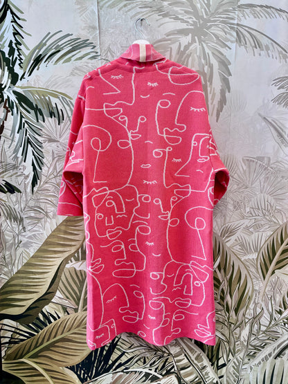Faces Kimono Coat