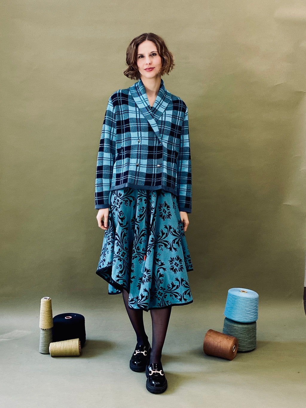 Checkered Short Coat