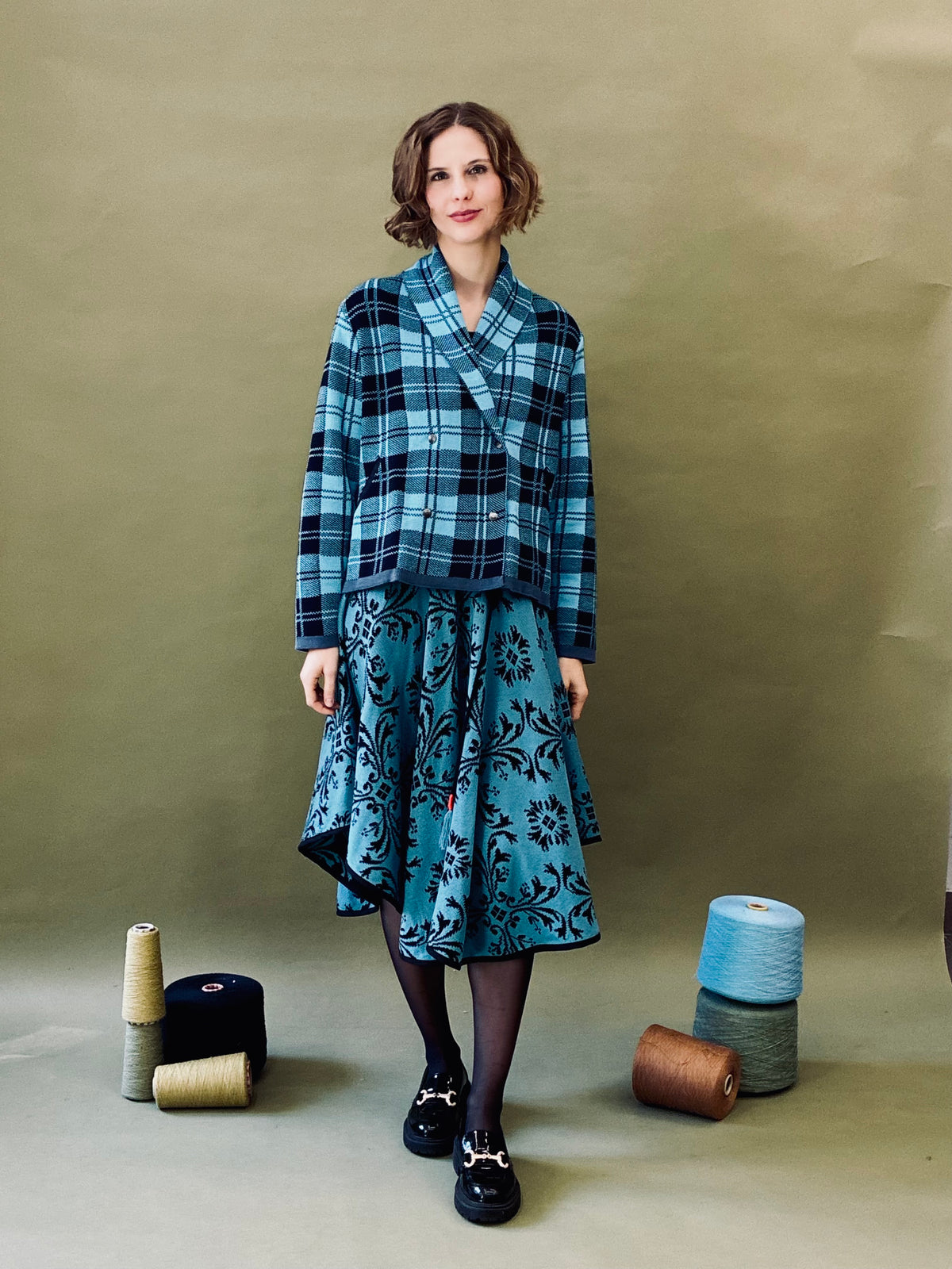 Checkered Short Coat