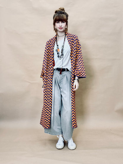 Zigzag Kimono Coat