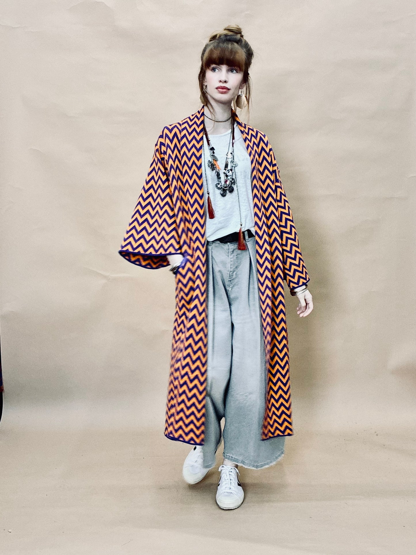 Zigzag Kimono Coat