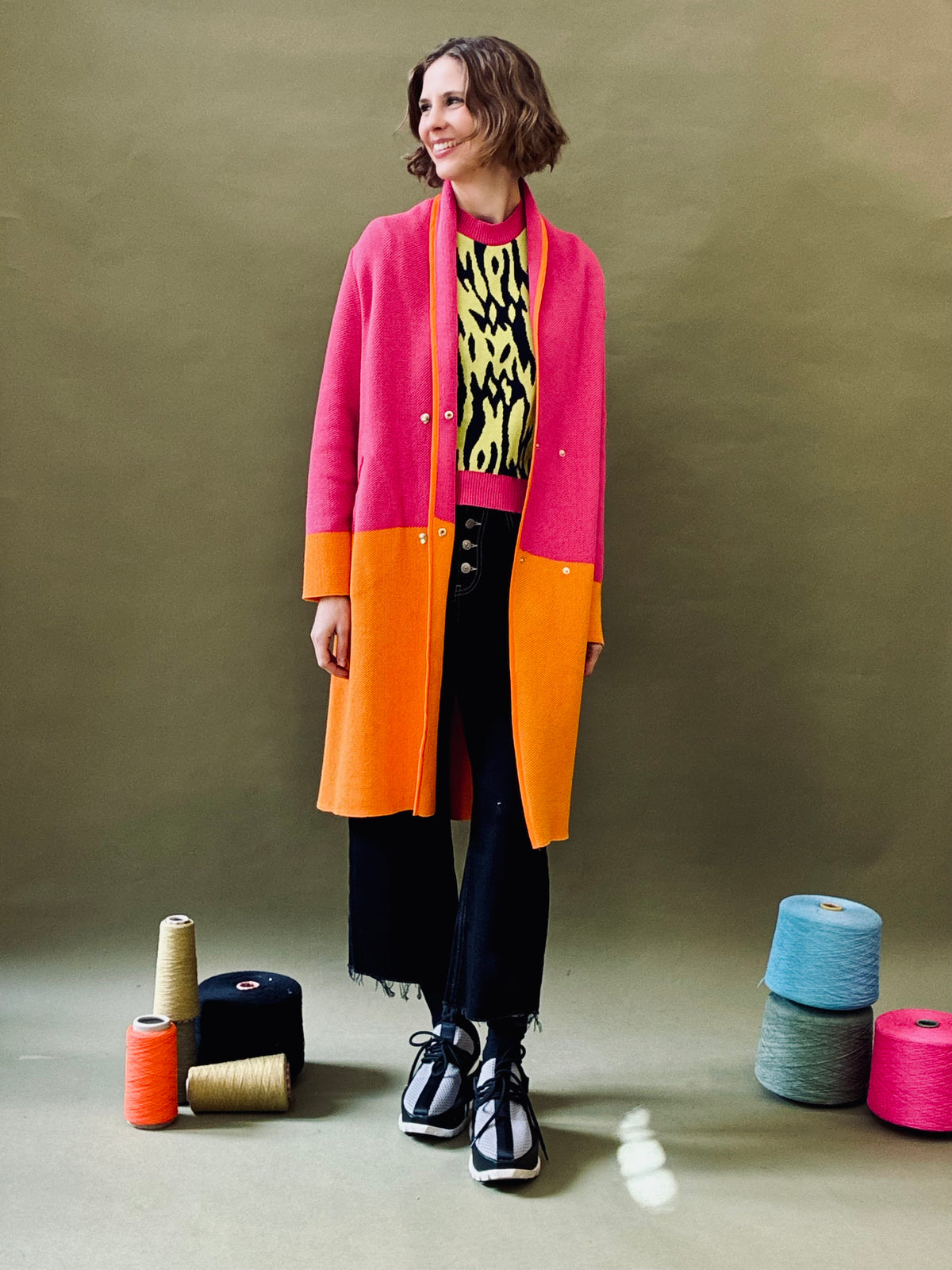 Colour Block Coat