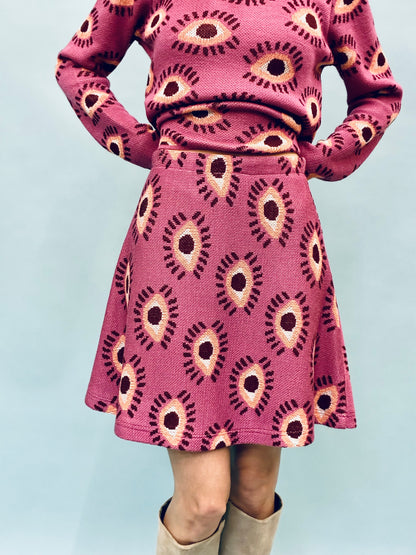 Eyes Skirt+Shirt Set