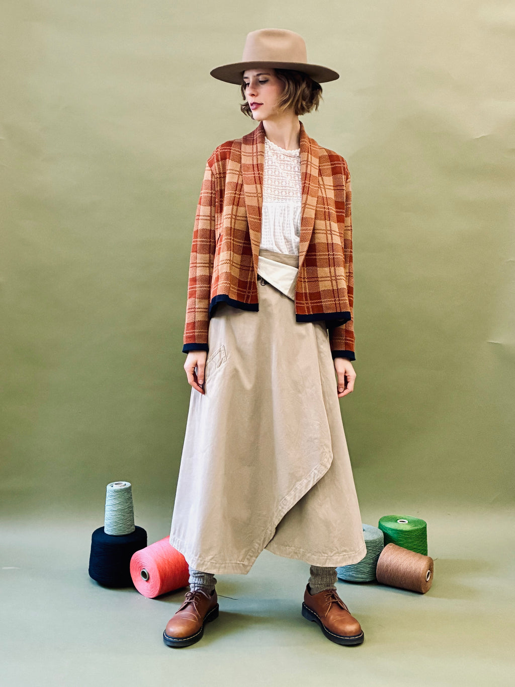Checkered Short Coat