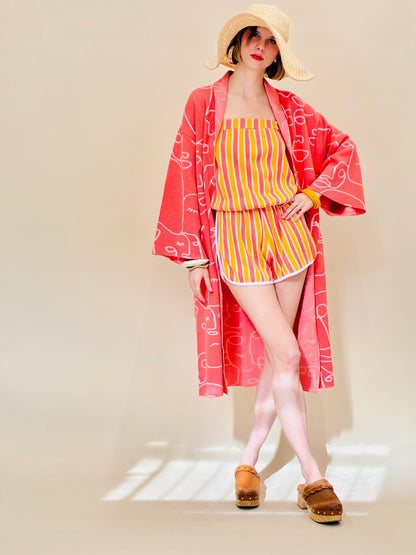 Faces Kimono Coat