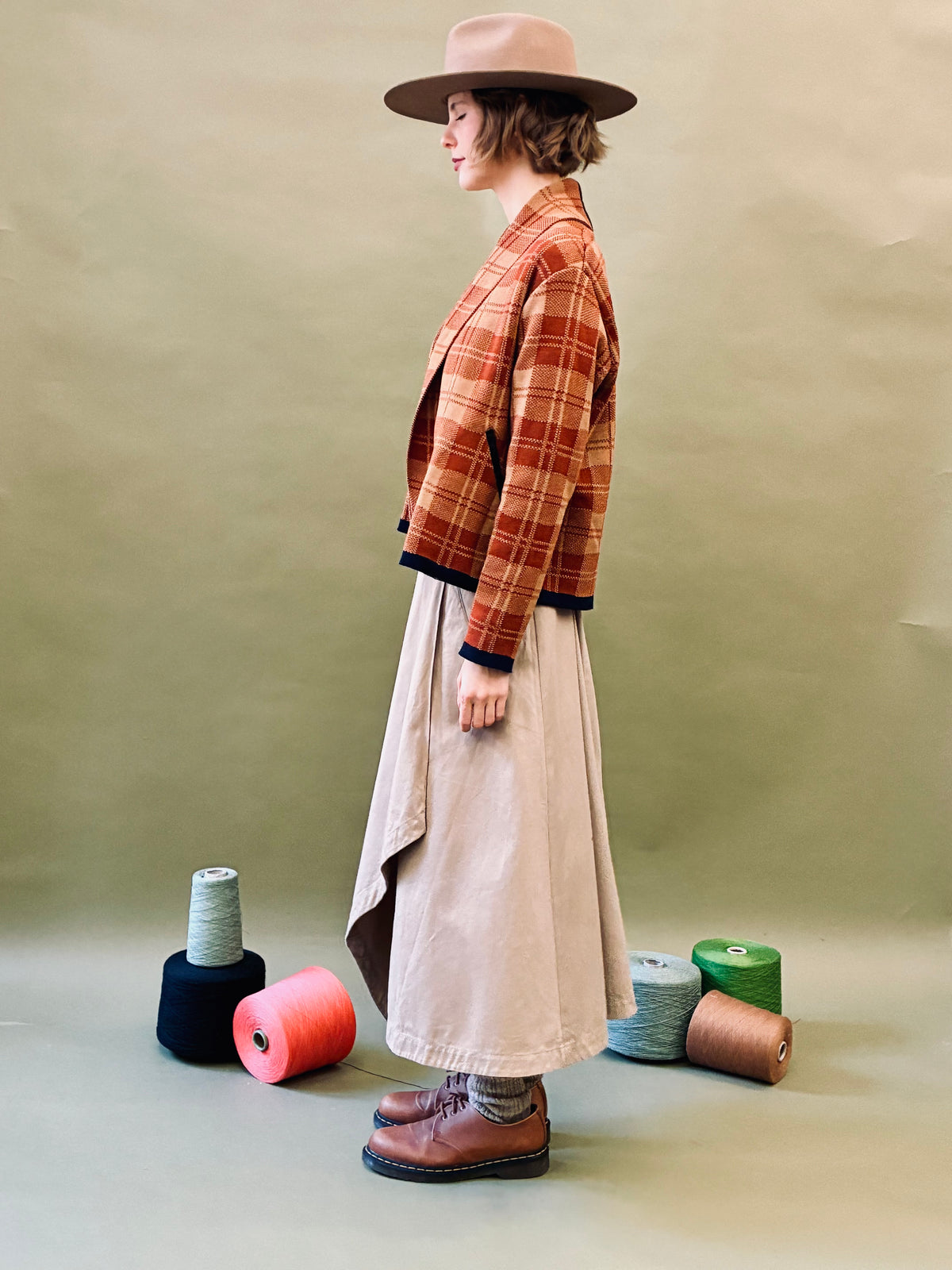 Checkered Short Coat