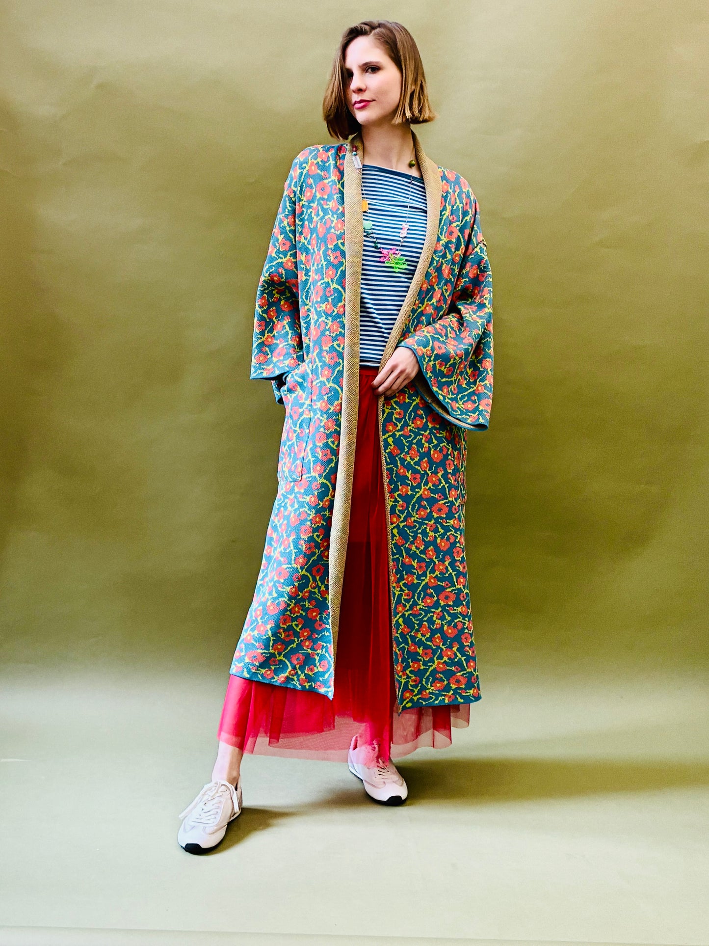 Cherry Blossom Kimono Coat