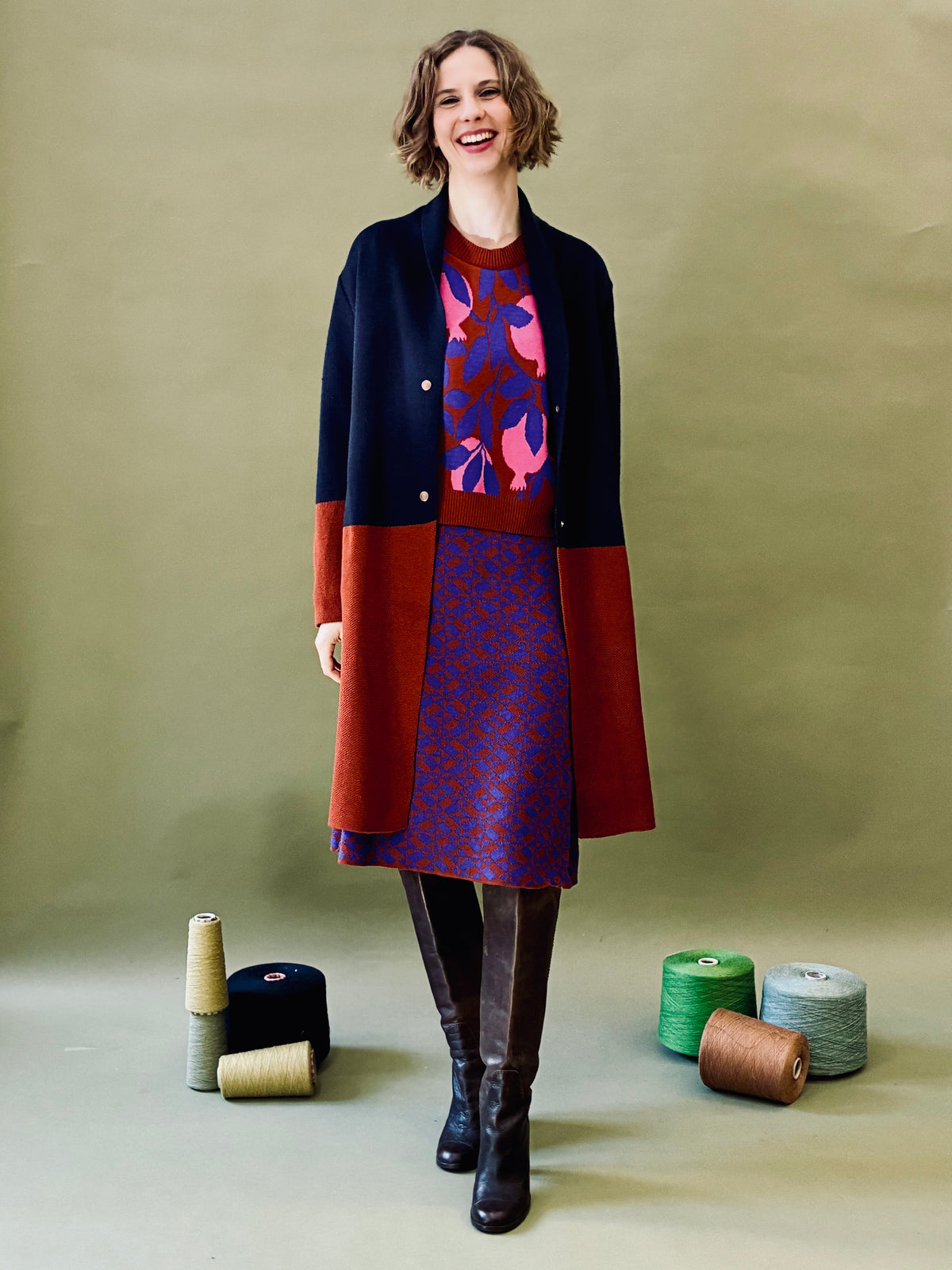 Colour Block Coat