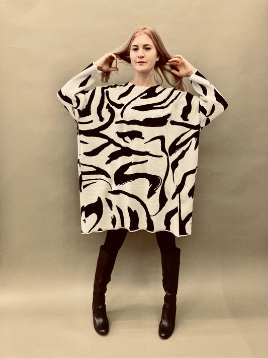 Brush Poncho Dress