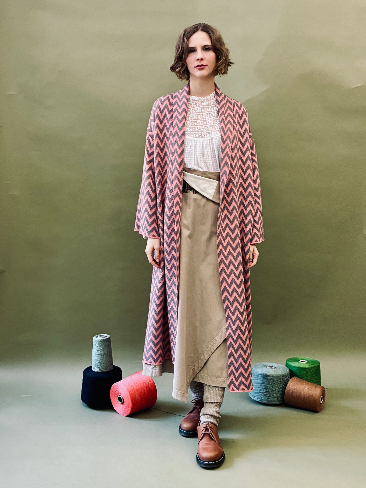 Zigzag Kimono Coat