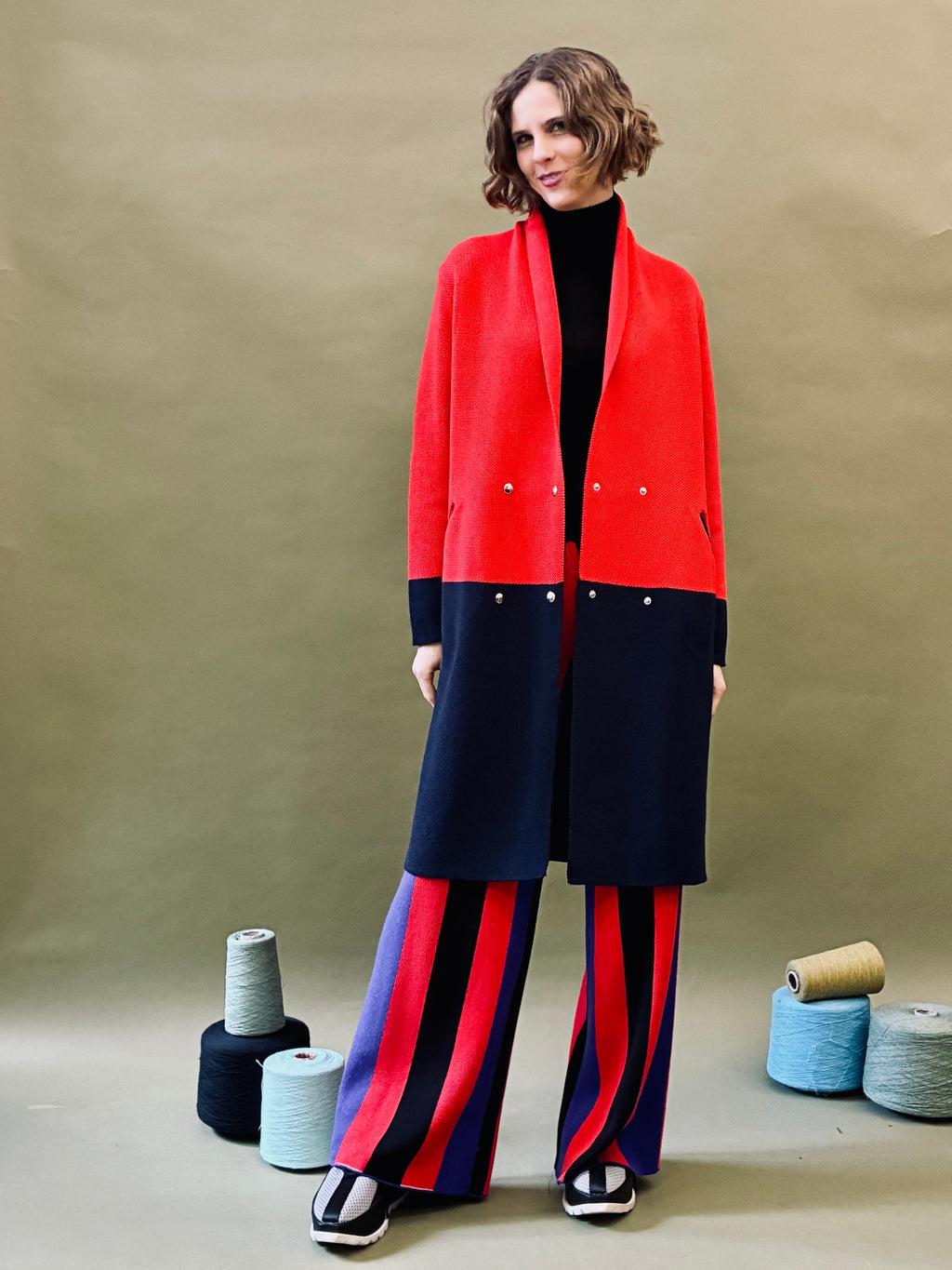Colour Block Coat
