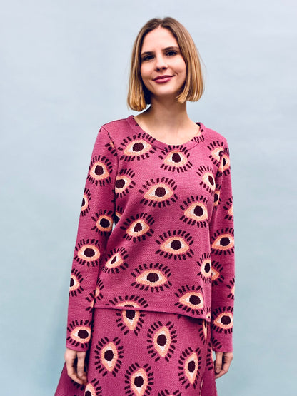 Eyes Skirt+Shirt Set