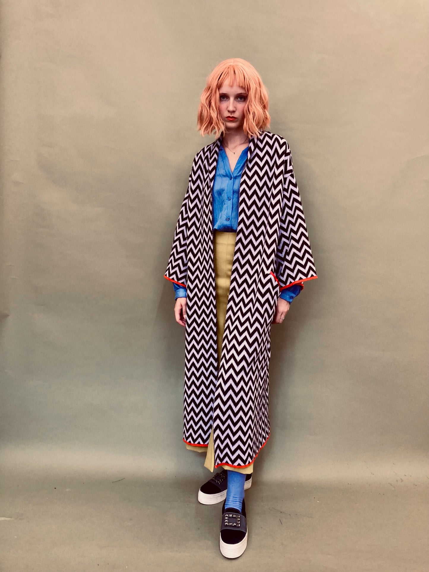 Zigzag Kimono Coat