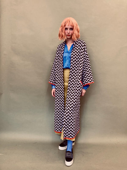 Zigzag Kimono Coat