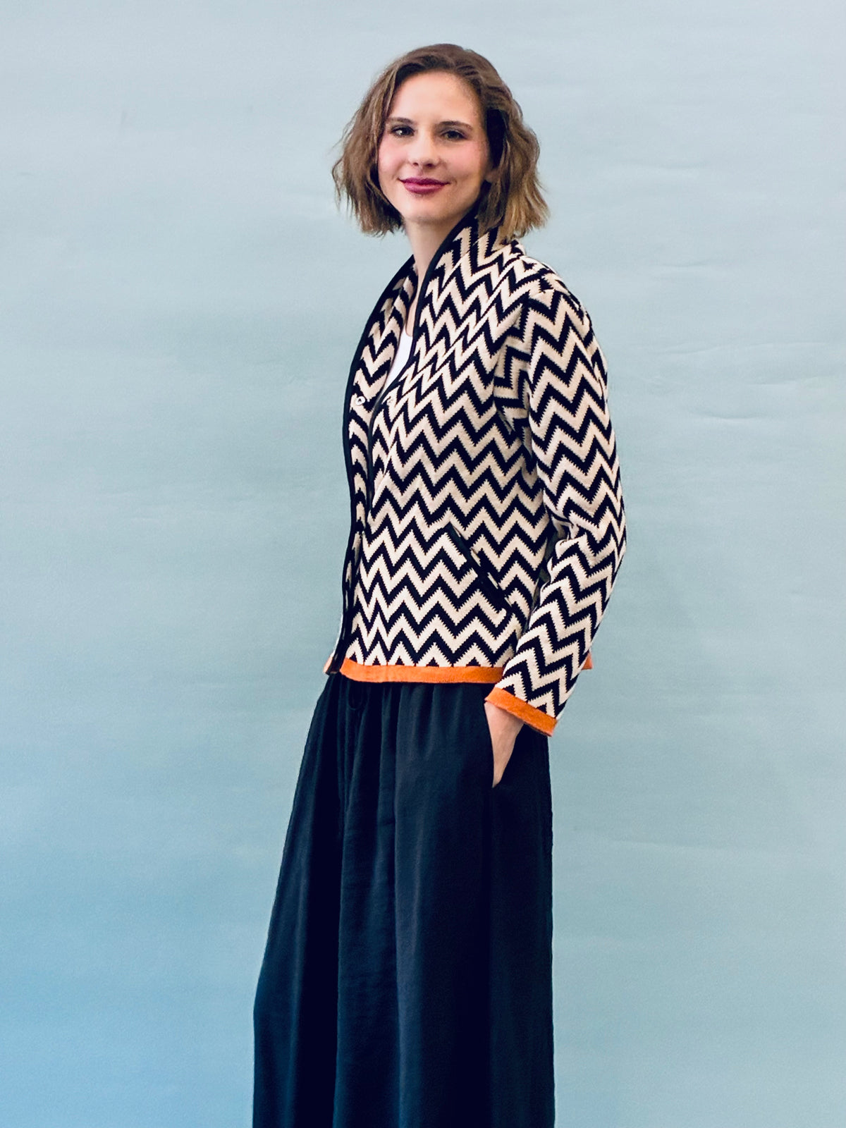 Zigzag Short Coat
