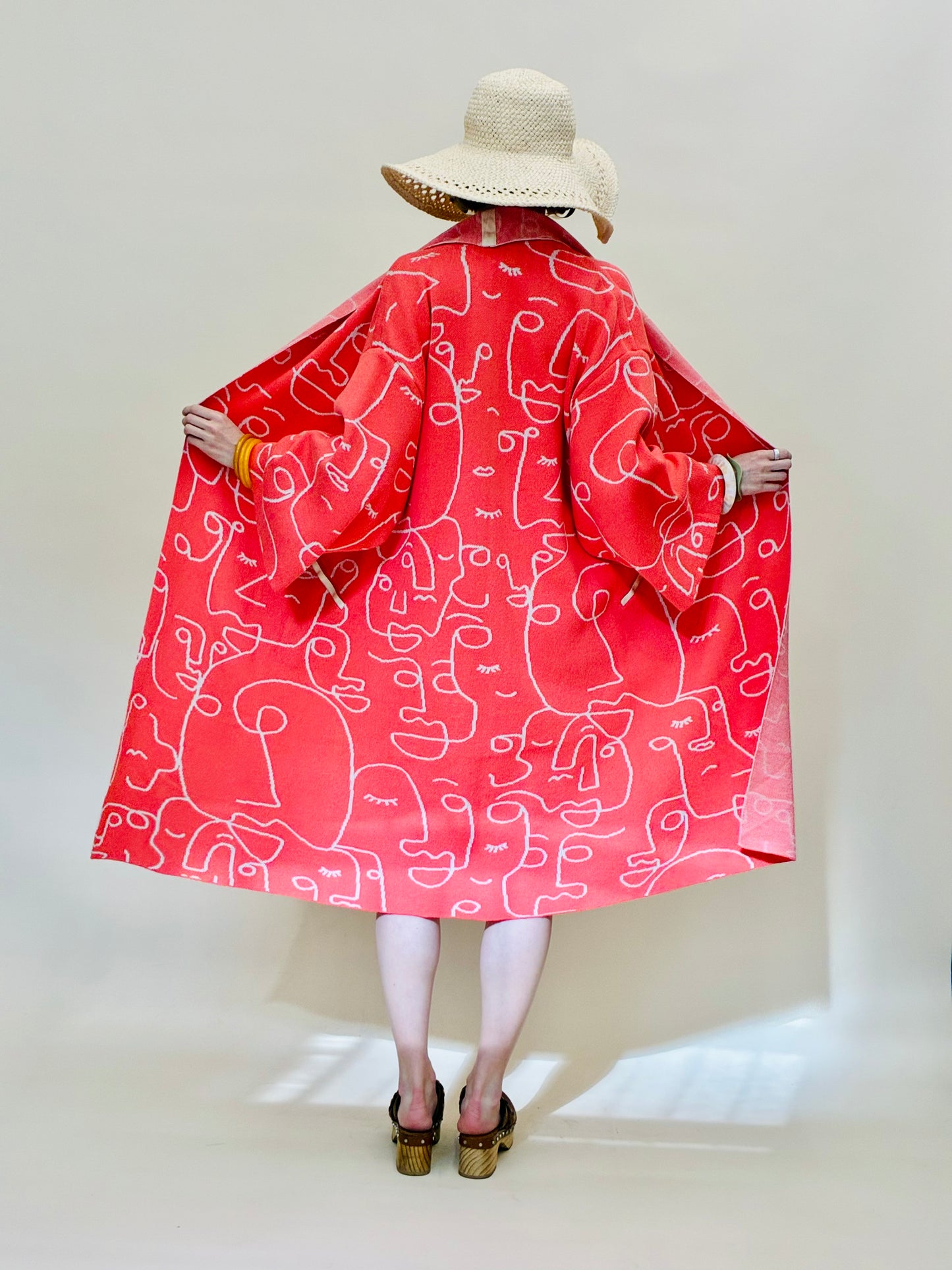 Faces Kimono Coat