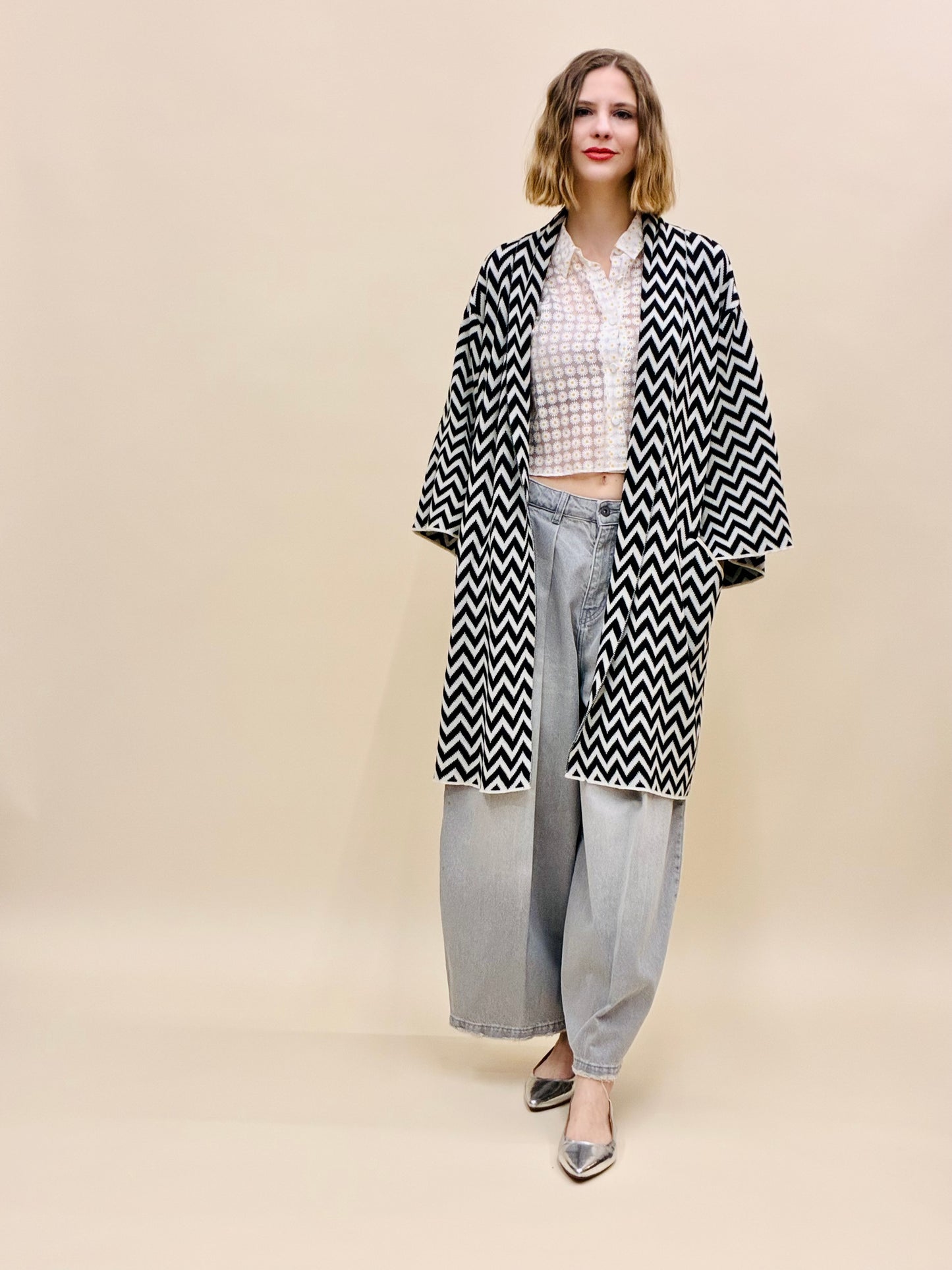 Zigzag Kimono Coat