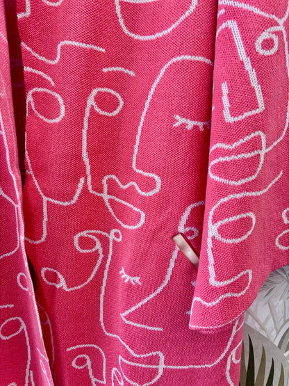 Faces Kimono Coat