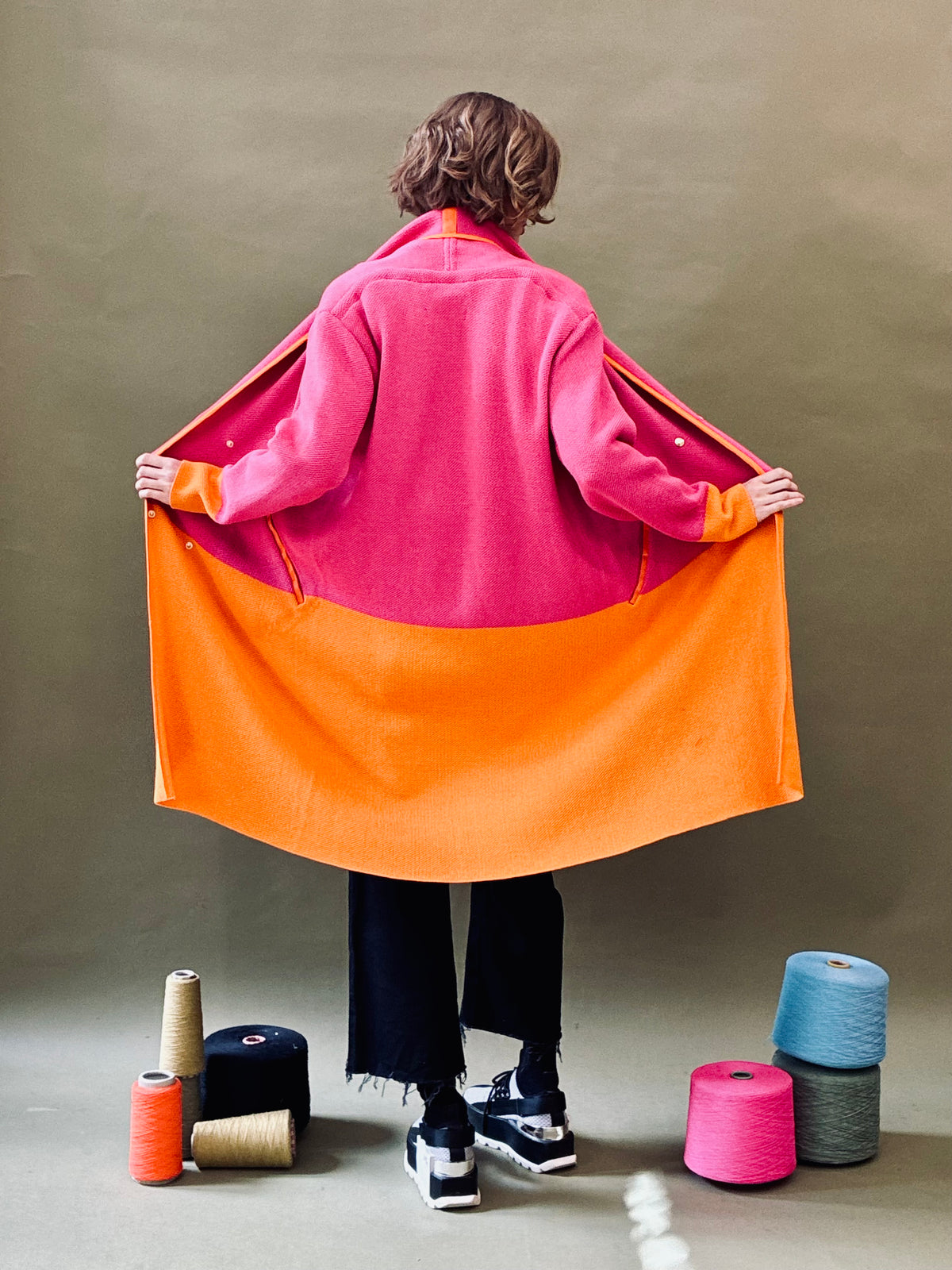 Colour Block Coat
