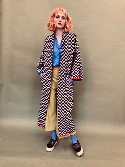 Zigzag Kimono Coat
