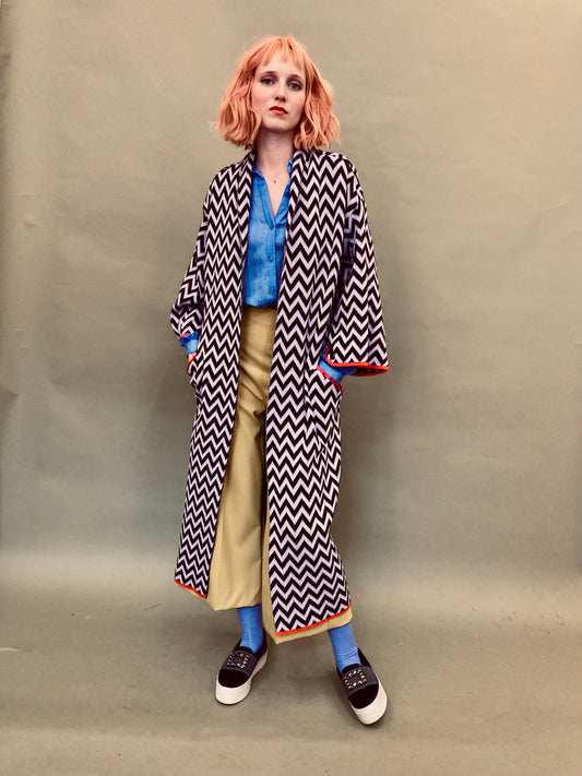 Zigzag Kimono Coat