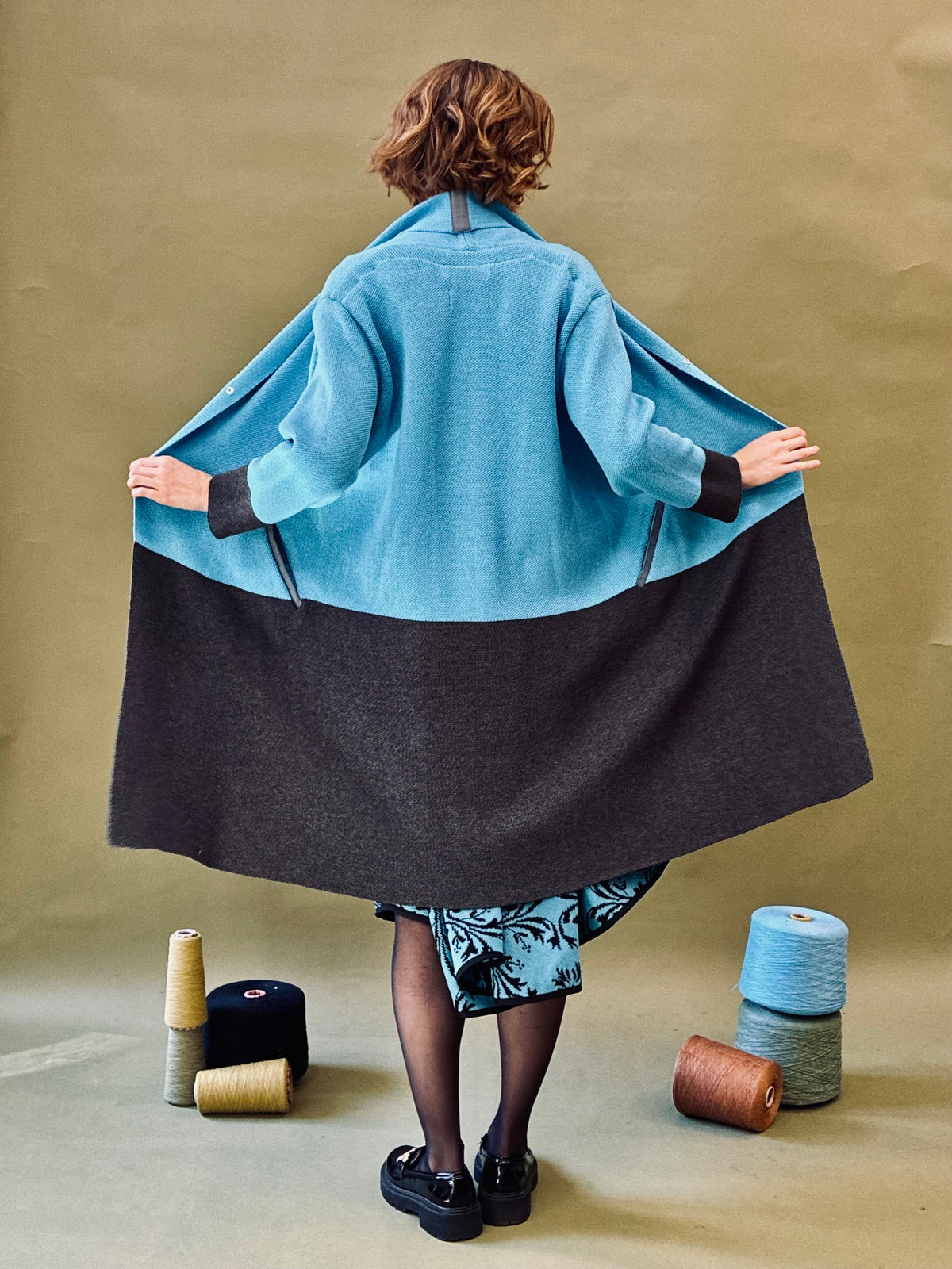 Colour Block Coat