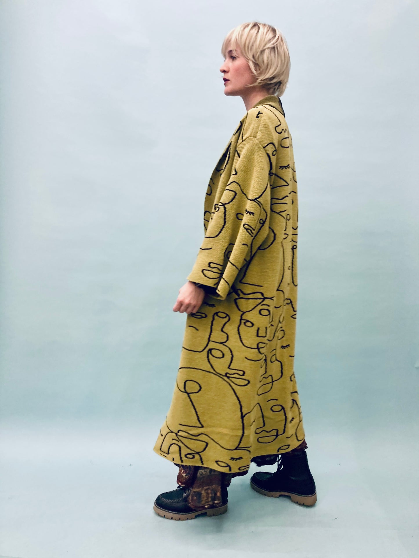 Faces Kimono Coat