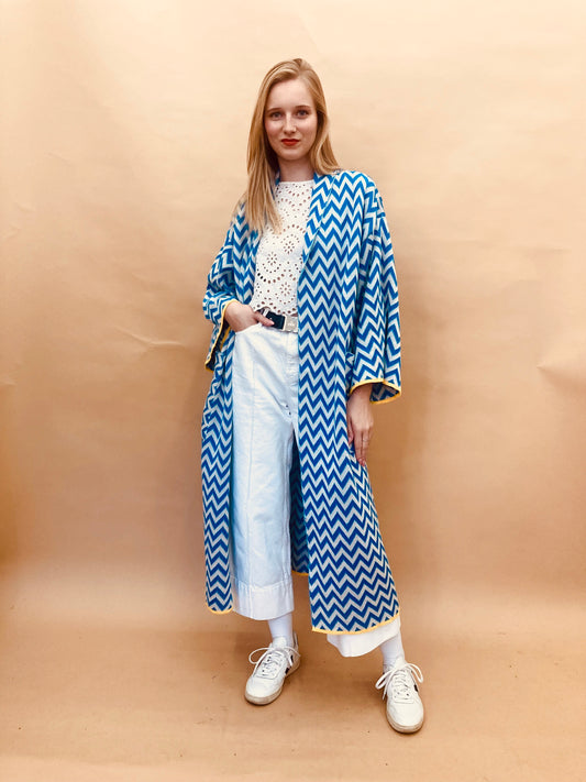 Zigzag Kimono Coat