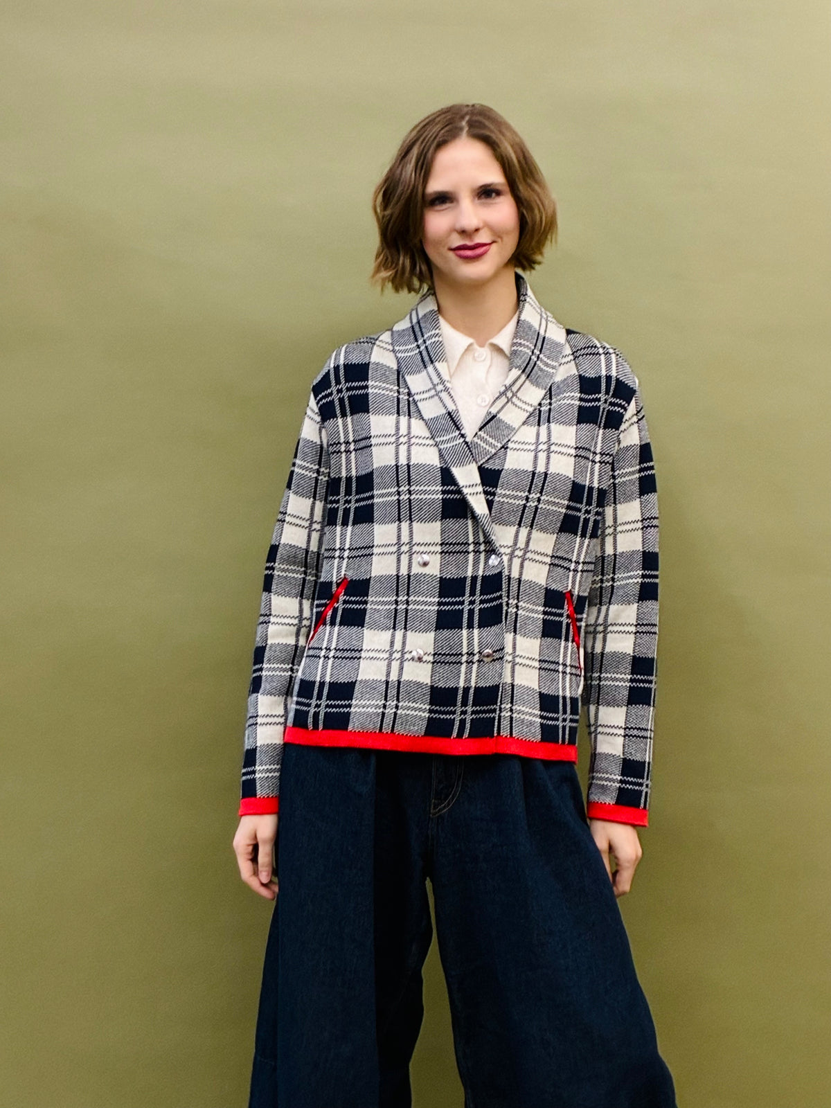 Checkered Short Coat