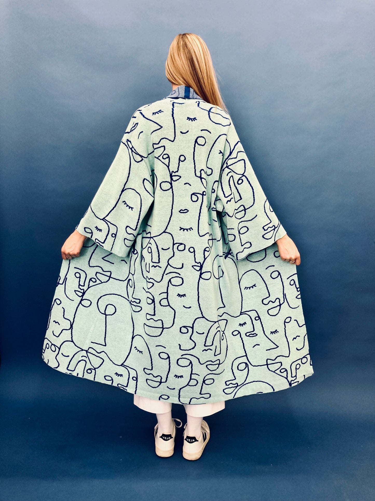 Faces Kimono Coat